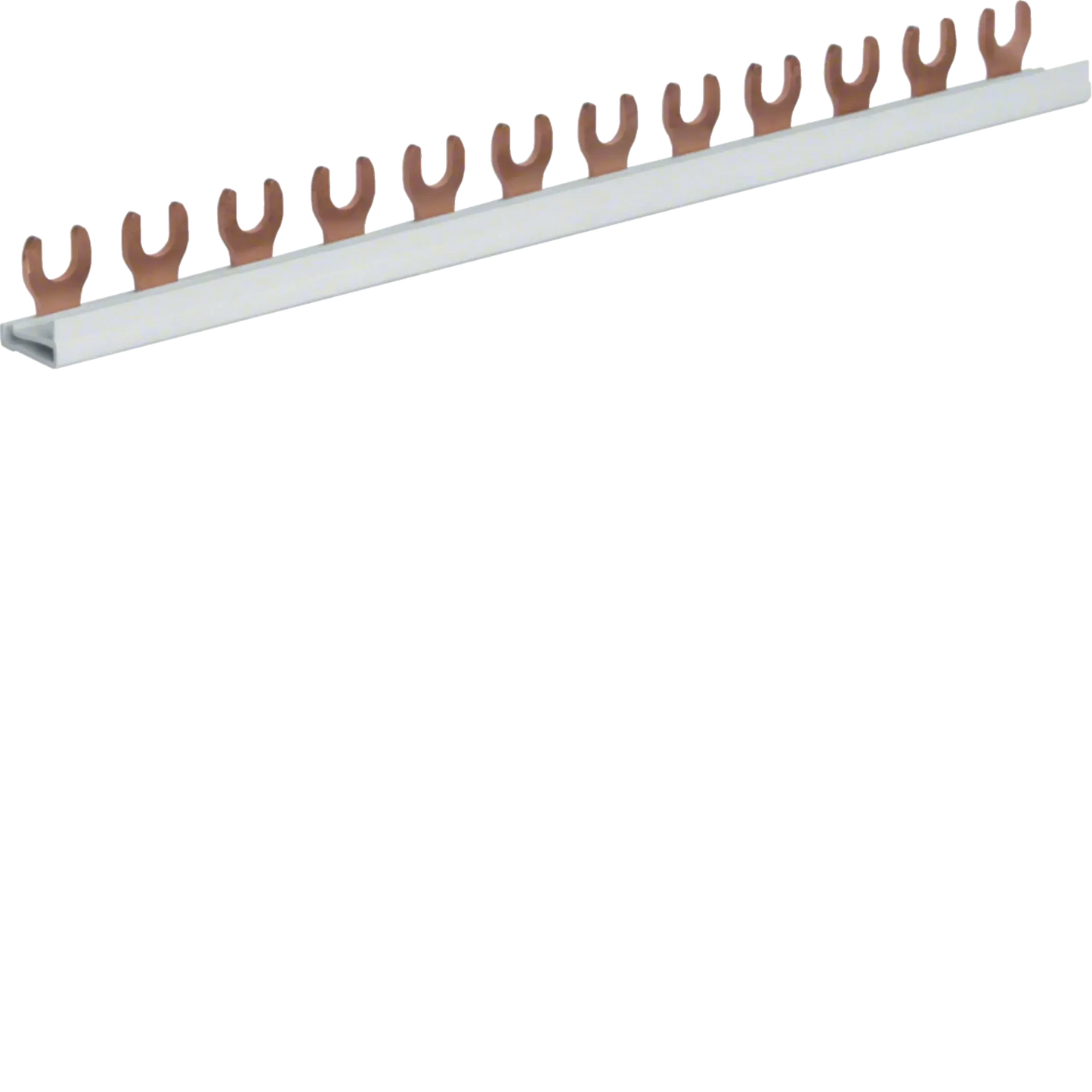 Phasenschiene 1 polig mit Gabelanschluss 10mm² 63A 12 Module | Hager