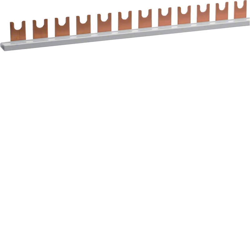 Phasenschiene 1 polig mit Gabelanschluss 16mm² 80A 56 Module | Hager
