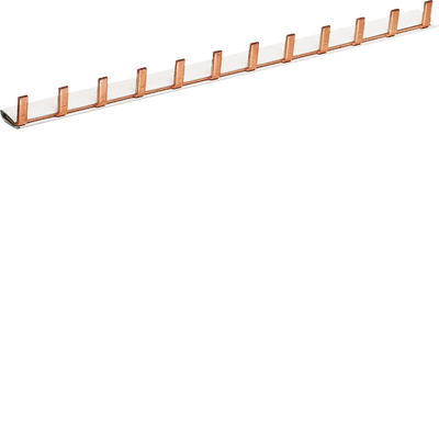 Phasenschiene 1 polig mit Stiftanschluss 10mm² 63A 12 Module | Hager