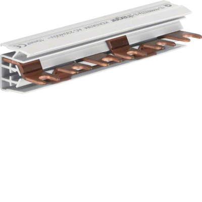 Phasenschiene 3 polig mit Gabelanschluss 10mm² 63A 6 Module | Hager