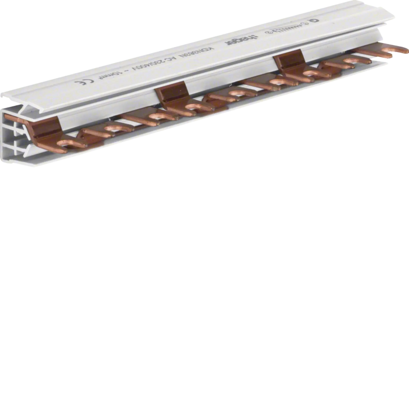 Phasenschiene 3 polig mit Gabelanschluss 10mm² 63A 9 Module | Hager