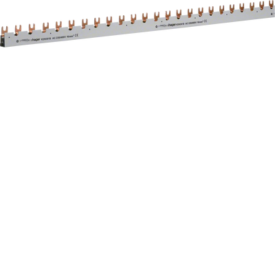 Phasenschiene 3 polig mit Hilfsschalter, Gabelanschluss 16mm² 80A 39 Module | Hager