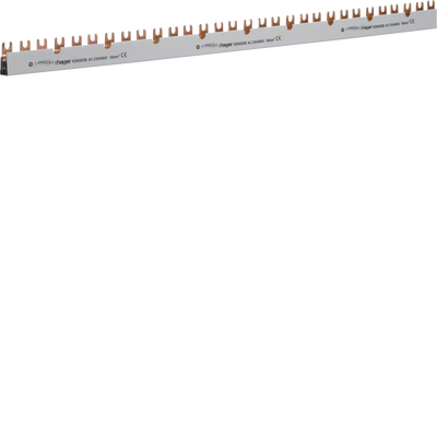 Phasenschiene 3 polig mit Hilfsschalter, Gabelanschluss 16mm² 80A 48 Module | Hager