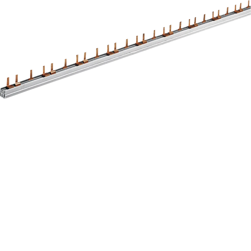 Phasenschiene 3 polig mit Stiftanschluss 10mm² 63A 39 Module | Hager