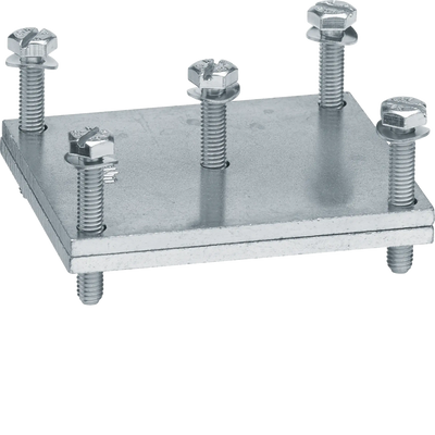 Plattenklemme für Flachkupfer und flexiblen Kupferbändern,Klemmraum 63mm x 50mm | Hager