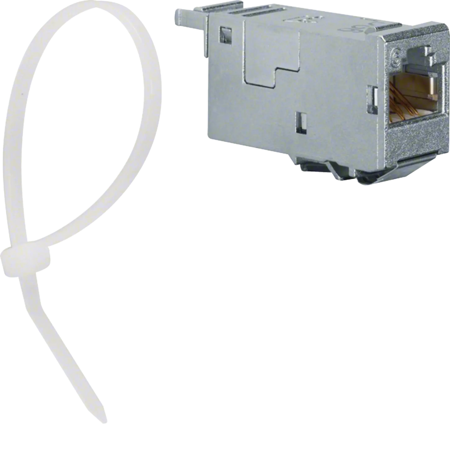 RJ45 Modul (E-Dat), universal, C6, ISO A, 10GBit Ethernet (IEEE 802.3an), 180° | Hager