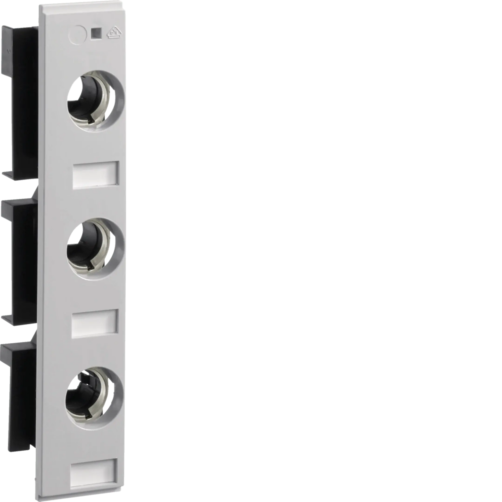 Reitersicherungsunterteil D02 E18 63A 3polig 60mm Sammelschiene Anschlussklemme | Hager