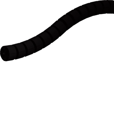 Rundkette starr/flexibel 2 Kammern aus PP d=70mm ausgezogene L=1m tiefschwarz | Hager