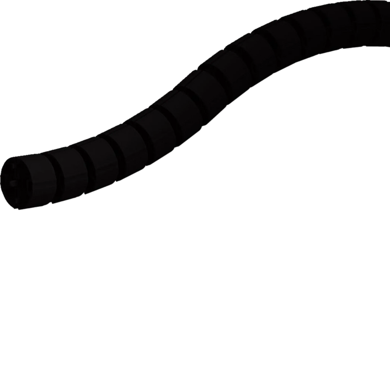 Rundkette starr/flexibel 2 Kammern aus PP d=70mm ausgezogene L=1m tiefschwarz | Hager