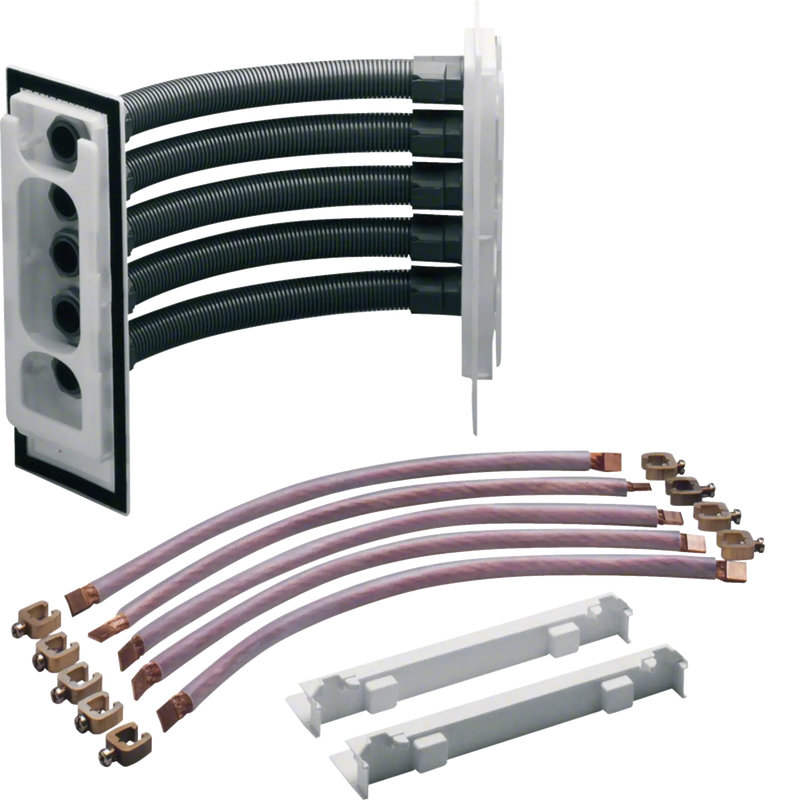 Sammelschienen-Eckverbinder, univ.Z, Schrank/Schrank, 5-polig, 35mm², CU-12x5 mm | Hager