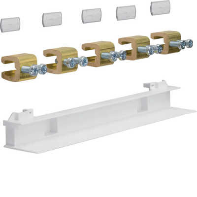 Sammelschienenverbinder, Feld/Feld, universZ, 5-polig, CU 12x5mm, 250A | Hager