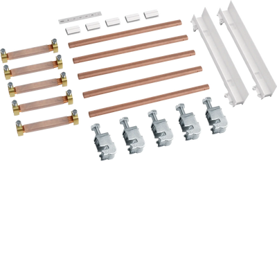 Sammelschienenverbinder, universZ, Schrank/Schrank, 5-polig, CU 12x5mm, 250A | Hager