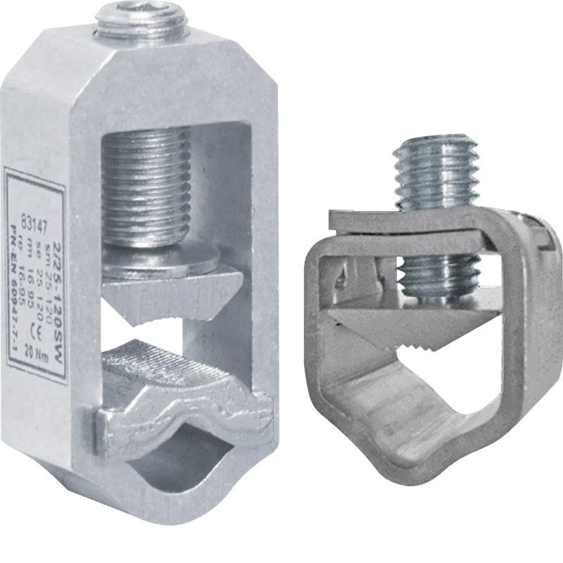 Satz V-/Doppel-V-Klemmen für HAK, Set aus 2 V-Klemmen und 3 Doppel-V-Klemmen | Hager
