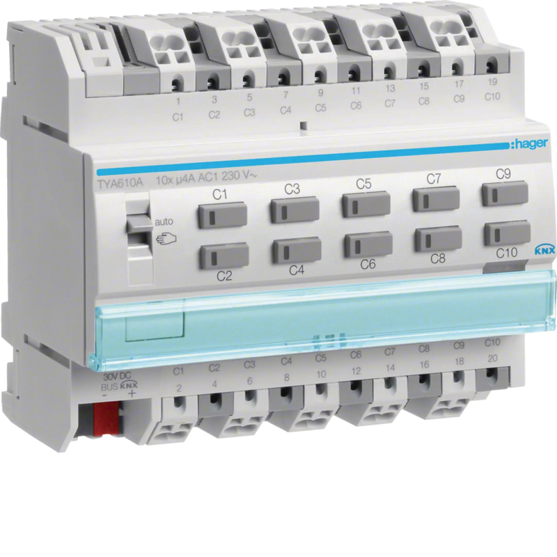 Schalt-/Jalousieaktor 10/5fach,4A, KNX | Hager