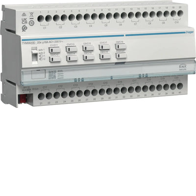 Schalt-/Jalousieaktor 20/10fach KNX Secure, 16A, C-Last | Hager