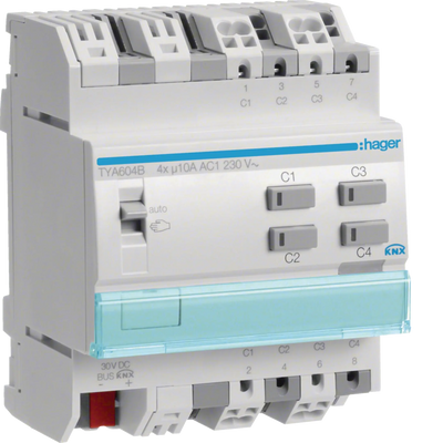 Schalt-/Jalousieaktor 4/2fach,10A, KNX | Hager