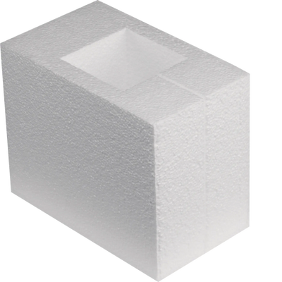 Schalungselement für Einbaueinheit E04 147x247mm aus Styropor Höhe 200mm | Hager