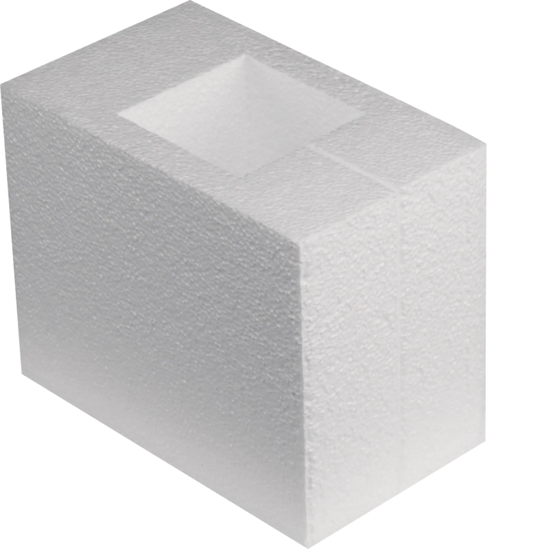 Schalungselement für Einbaueinheit E04 147x247mm aus Styropor Höhe 200mm | Hager
