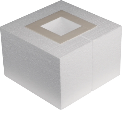 Schalungselement für Einbaueinheit Q12 244x244mm aus Styropor Höhe 200mm | Hager