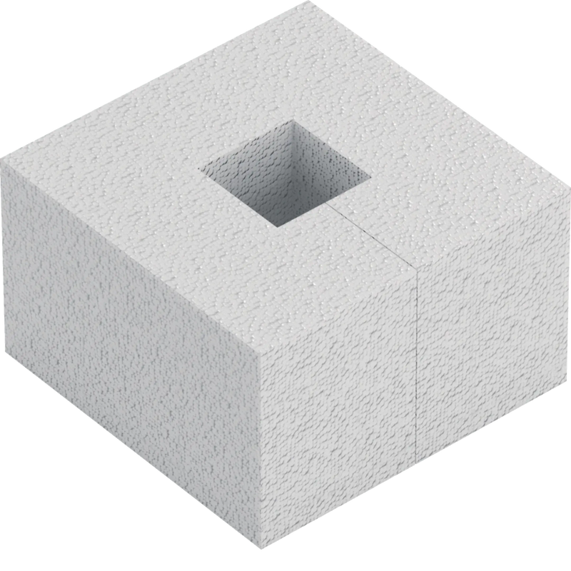 Schalungselement für Einbaueinheit Q16 320x320mm aus Styropor Höhe 200mm | Hager