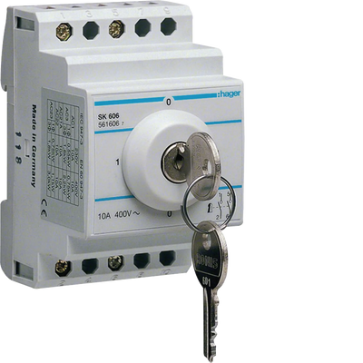 Schlüsselschalter 10A,400V,2-polig,3 PLE | Hager