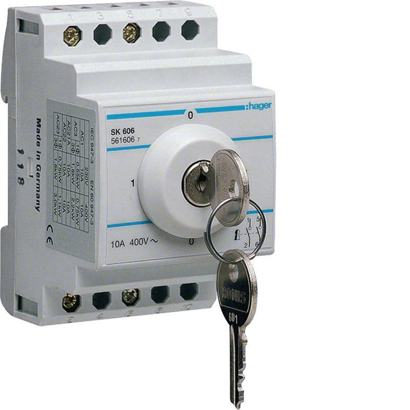 Schlüsselschalter 10A,400V,2-polig,3 PLE | Hager