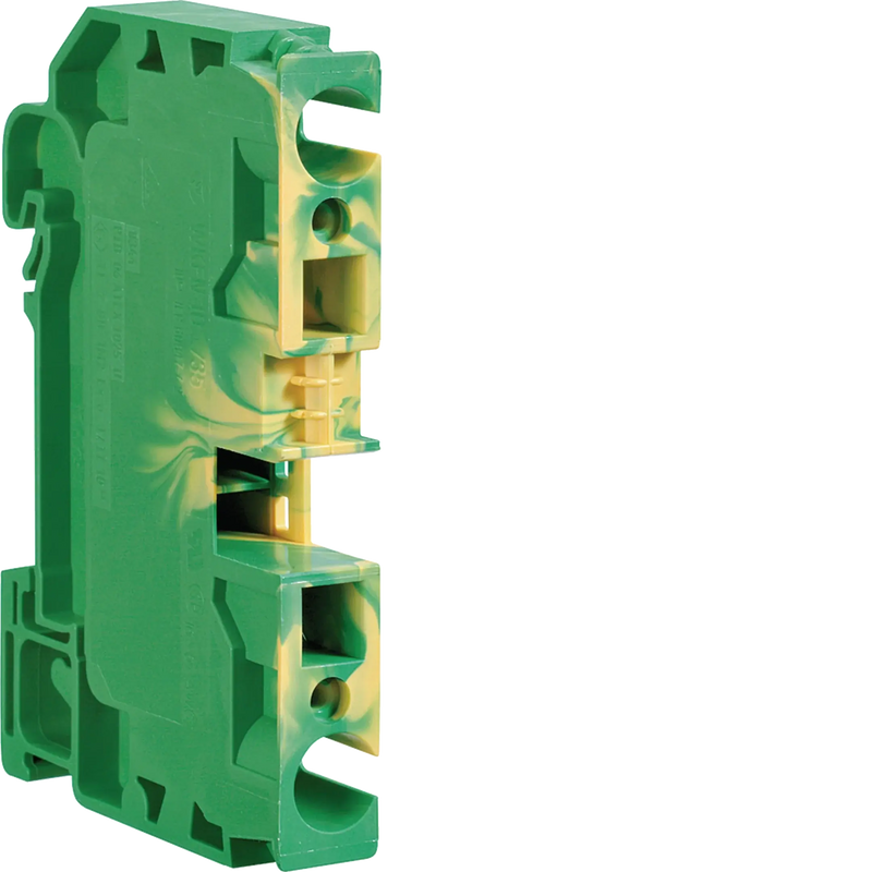 Schutzleiterklemme 10mm², 2 Anschlüsse, Stecktechnik | Hager