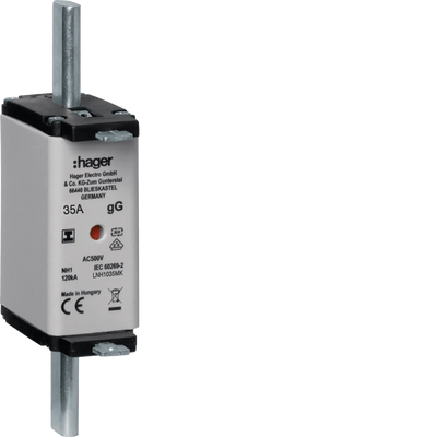 Sicherung NH1c gG AC500V 35A Kombikennmelder Grifflasche spannungsfrei | Hager