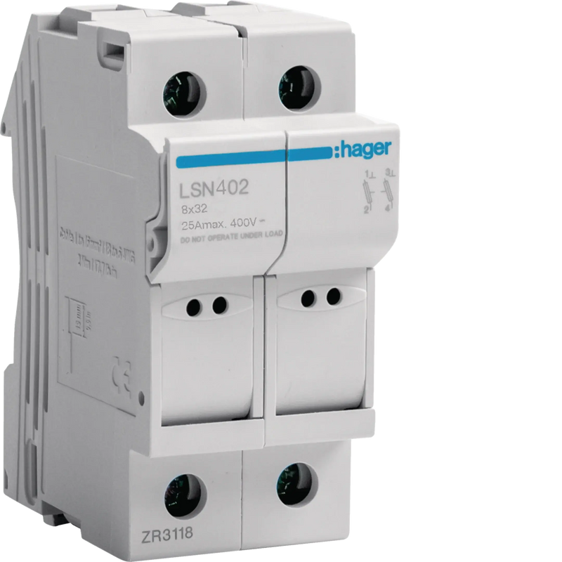 Sicherungselement 2P 25A 400V L32 2M | Hager