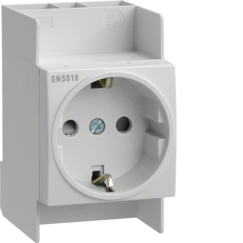 Steckdose 16A 250V mit Klappdeckel 3,5PLE | Hager