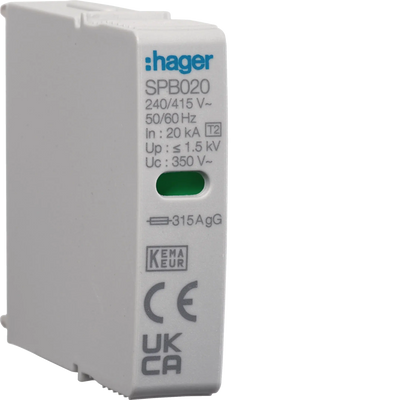 Steckmodul 1P T2 L-N SPB420 | Hager