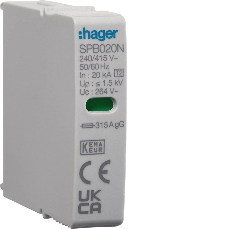 Steckmodul  1P T2 N-PE SPB420 | Hager