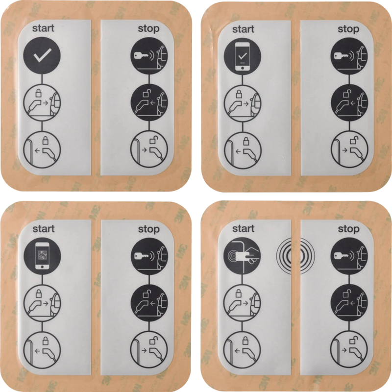 Sticker für Ladestation witty mit RFID | Hager