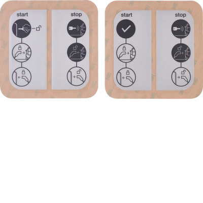 Sticker für Ladestation witty mit Schlüsselschalter-Symbol | Hager