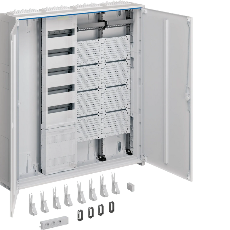 Systemschr., Multimedia, univ.Z, 1100x1050x205mm, SKII, IP44, VF-5rh/APZ, 4feld | Hager