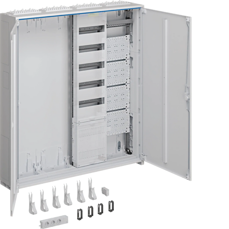 Systemschrank, Multim., univ.Z, 1100x1050x205mm, SKII, IP44, VF-5rh/APZ, 4 feld | Hager