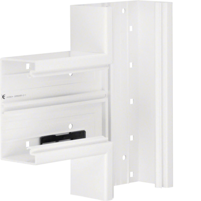 T-Stück aus Grundprofil zu Brüstungskanal BR 70x130mm aus PVC in reinweiß | Hager