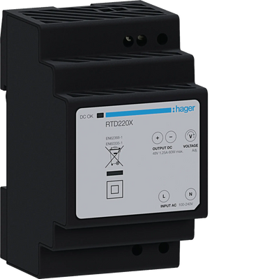 Trafo 230V/48V 60VA, 3 Teilungseinheiten, intercom | Hager