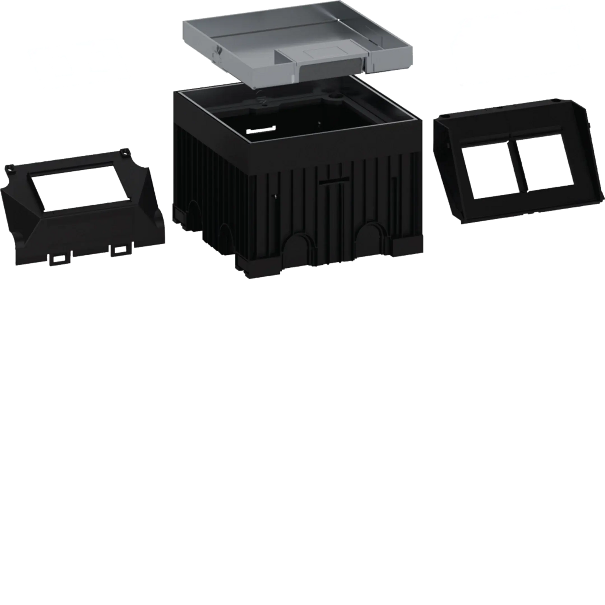 UD-ZuHause mini mit unbestückter Edelstahlkassette Q02 LE mit Belagsgstiefe 15mm | Hager