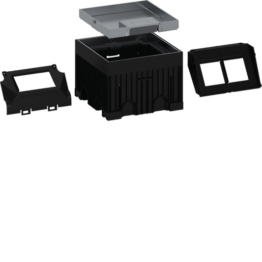UD-ZuHause mini mit unbestückter Edelstahlkassette Q02 LE mit Belagsgstiefe 15mm | Hager