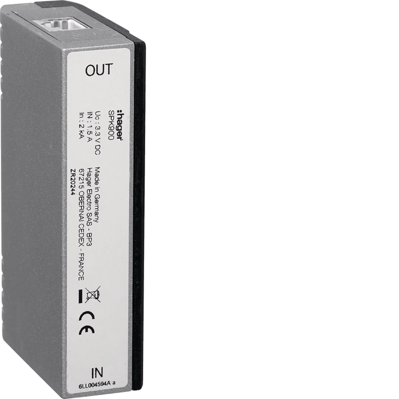 Überspannungsableiter RJ45 für Ethernet und VoIP Netzwerk | Hager