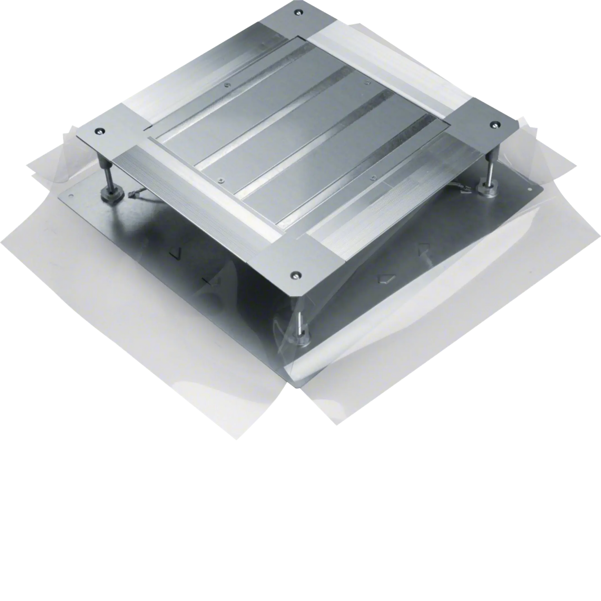 Universal-Bodendose mit Bodenblech Größe 2 428x428x(120-170)mm | Hager