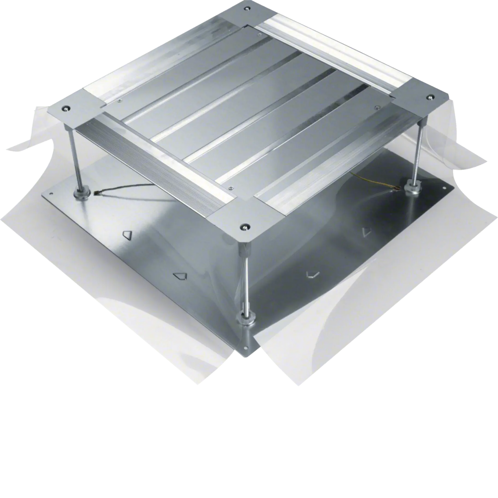 Universal-Bodendose mit Bodenblech Größe 2 428x428x(165-215)mm | Hager