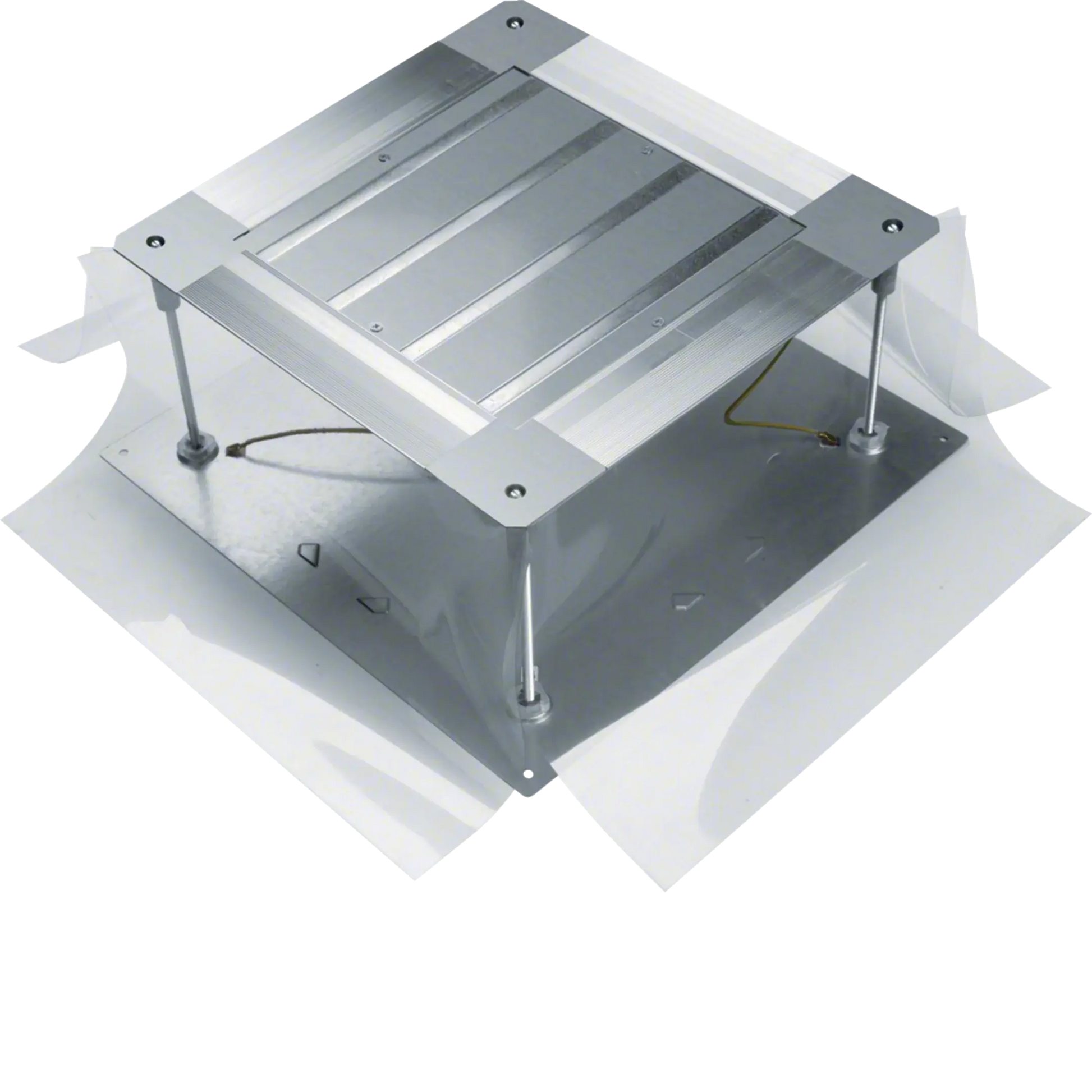 Universal-Bodendose mit Bodenblech Größe 2 428x428x(215-265)mm | Hager