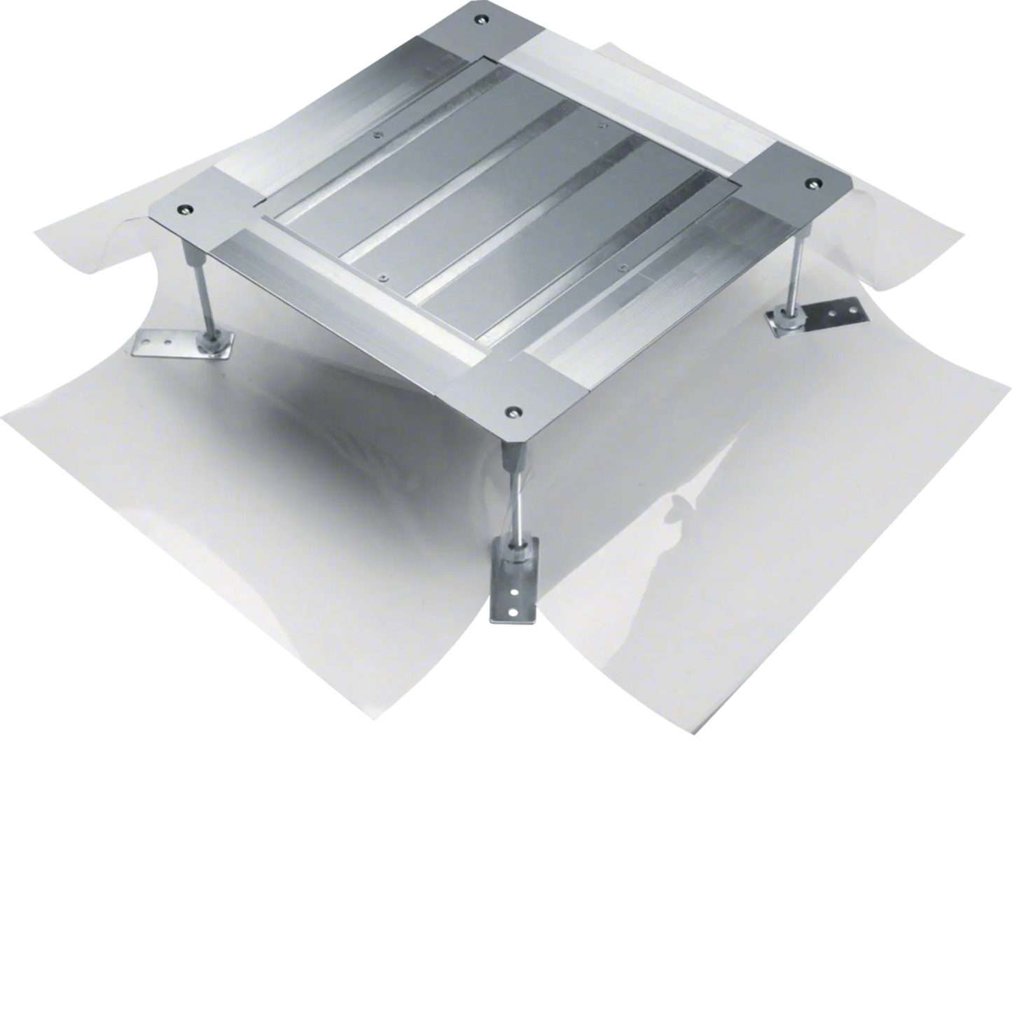 Universal-Bodendose mit Haltepratzen Größe 2 428x428x(165-215)mm | Hager