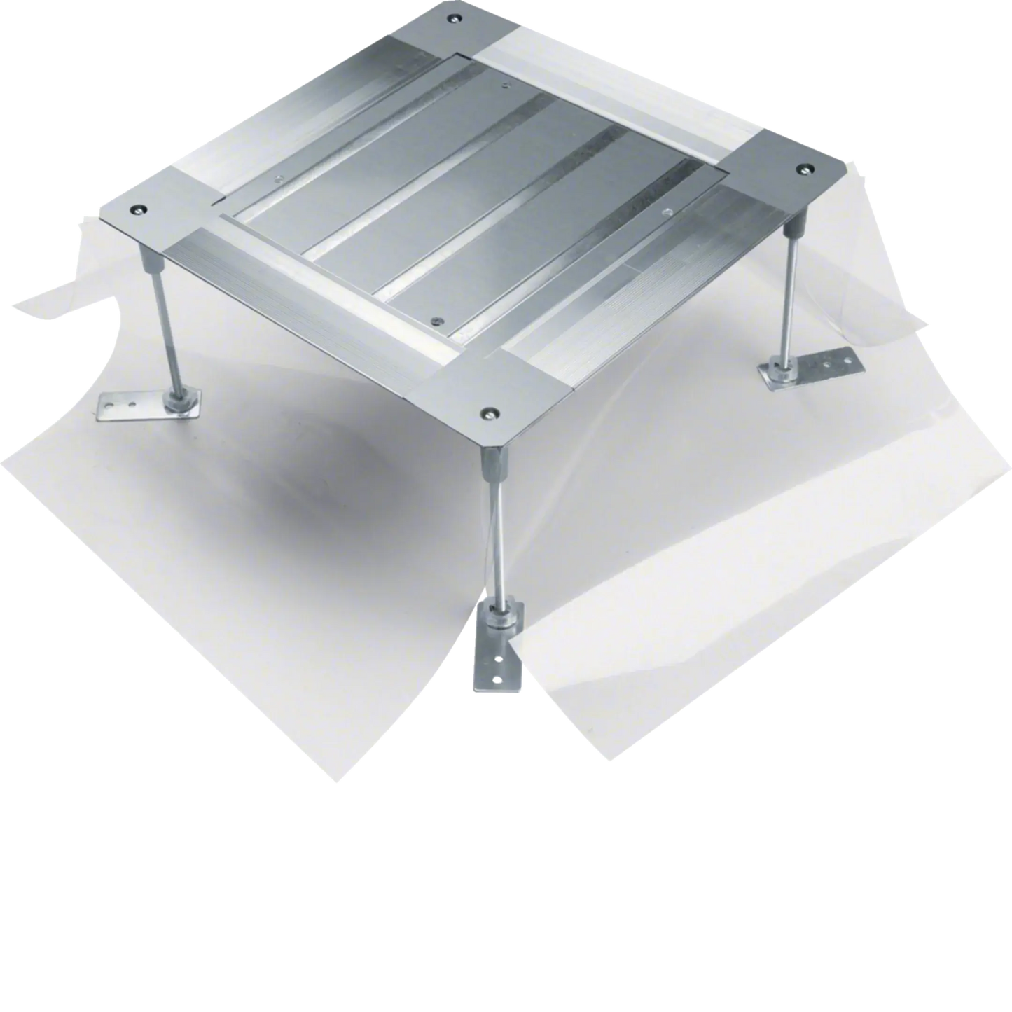 Universal-Bodendose mit Haltepratzen Größe 2 428x428x(215-265)mm | Hager