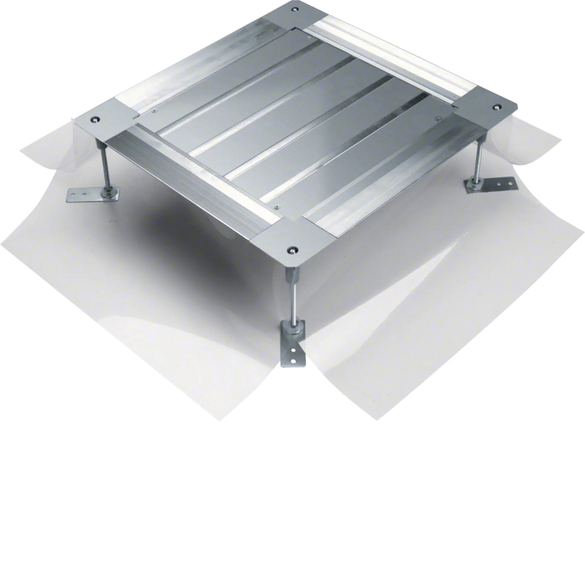 Universal-Bodendose mit Haltepratzen Größe 3 498x498x(165-215)mm | Hager