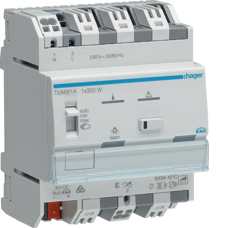 Universal-Dimmaktor 1-fach KNX easy, 1x300W, ESL/LED | Hager