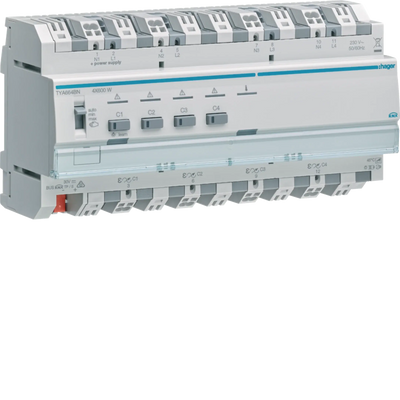 Universal-Dimmaktor 4-fach KNX, 4x600W, ESL/LED, kombinierbar | Hager