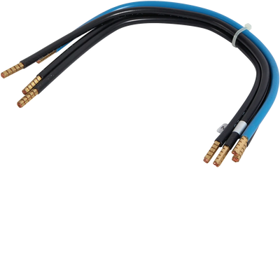 Verbindungsleitungen,4x10qmm,sw/bl,375/350mm,L1,l2,L3,N, | Hager